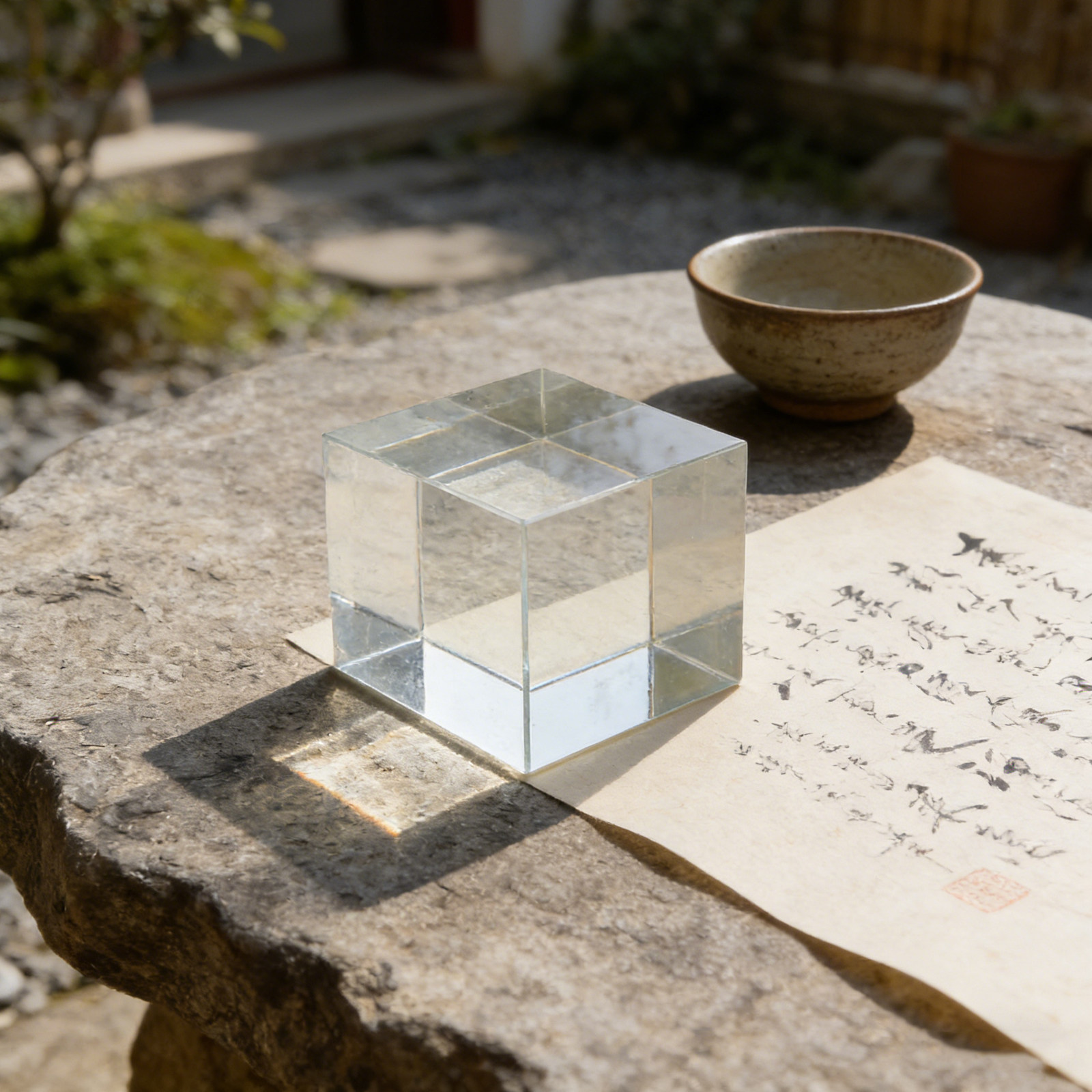 مكبس ورق كريستالي مربع شفاف وث - مراجعة Paper Weight Crystal وسعره