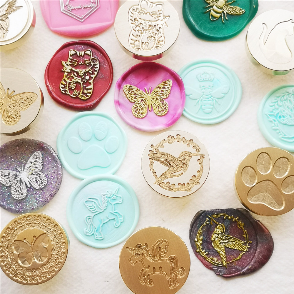 رأس ختم شمعي بتصميم فراشة وحيو - مراجعة Wax Seal Stamp Set وسعره
